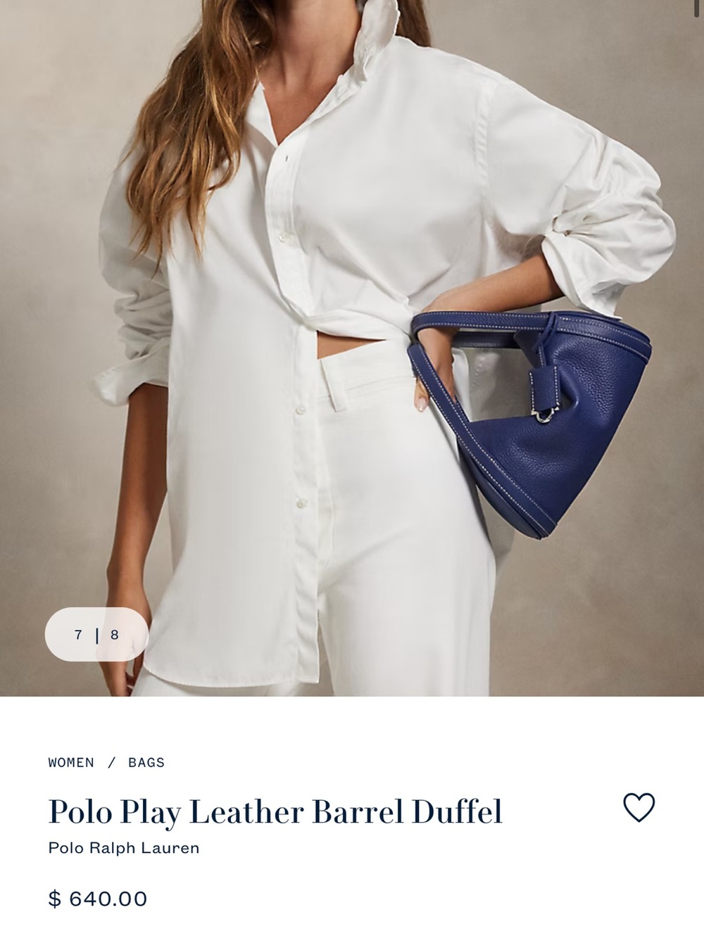 Polo Play Barrel Leather Duffel Bag - Picture 10 of 11
